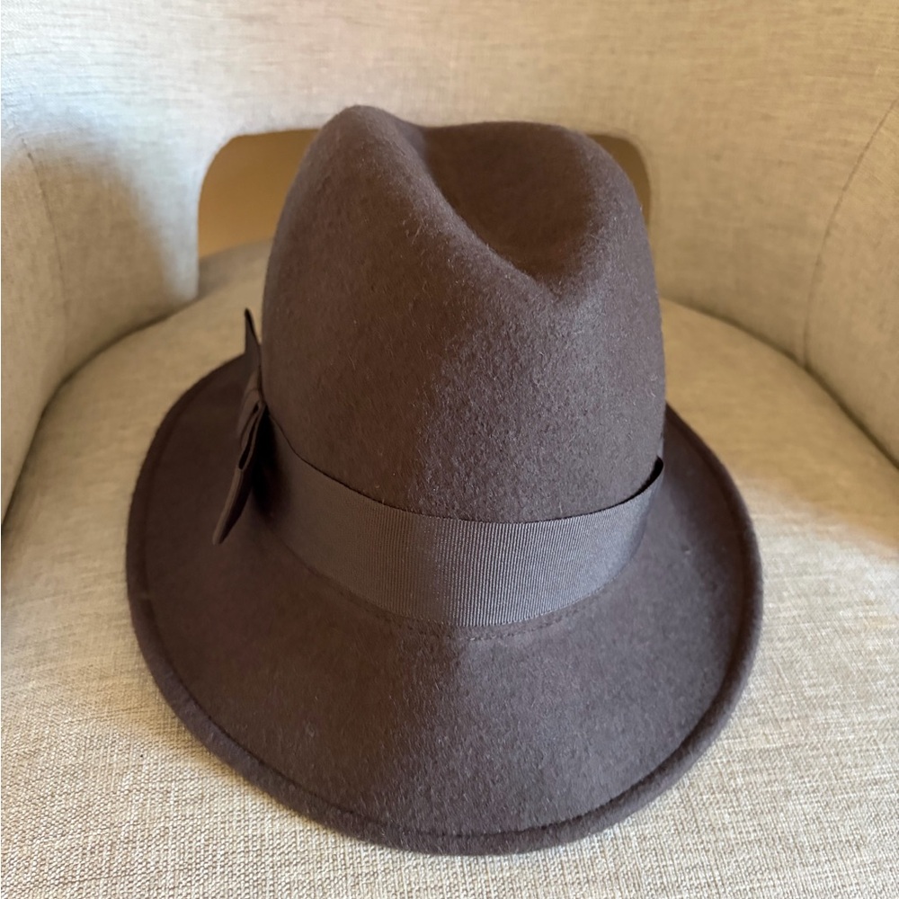 Banana Republic Wool Fedora in Rich Brown